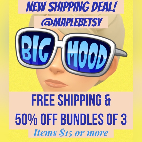 Bundle 3 items that are $15+ and get 50% off and free shipping (some exceptions) - Picture 1 of 1
